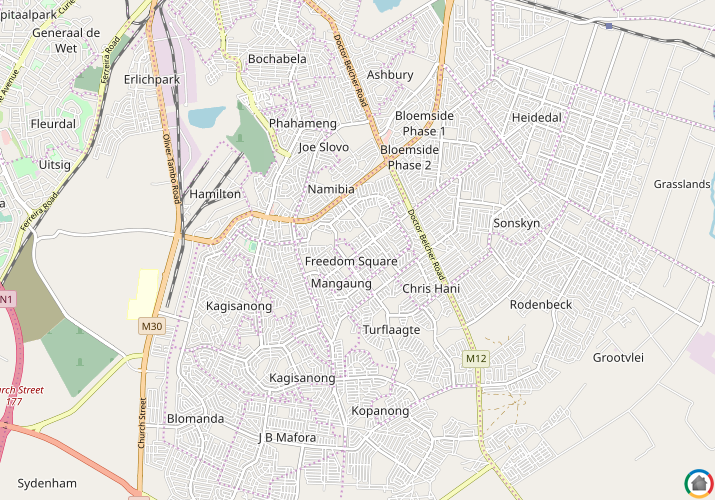 Map location of Freedom Square